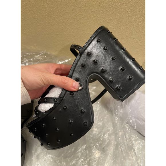 NEW Size 8 Schutz Anne Wedge Platform in Black REVOLVE MSRP $138 - Picture 10 of 10